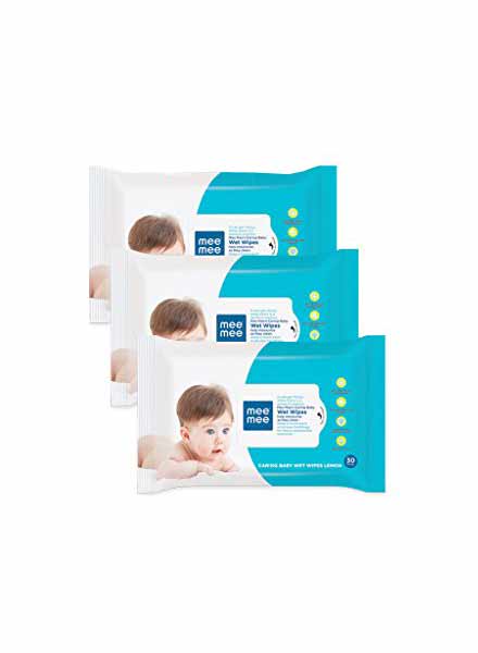 Mee Mee Caring Baby Wet Wipes-3 Packs Of 72 Sheets